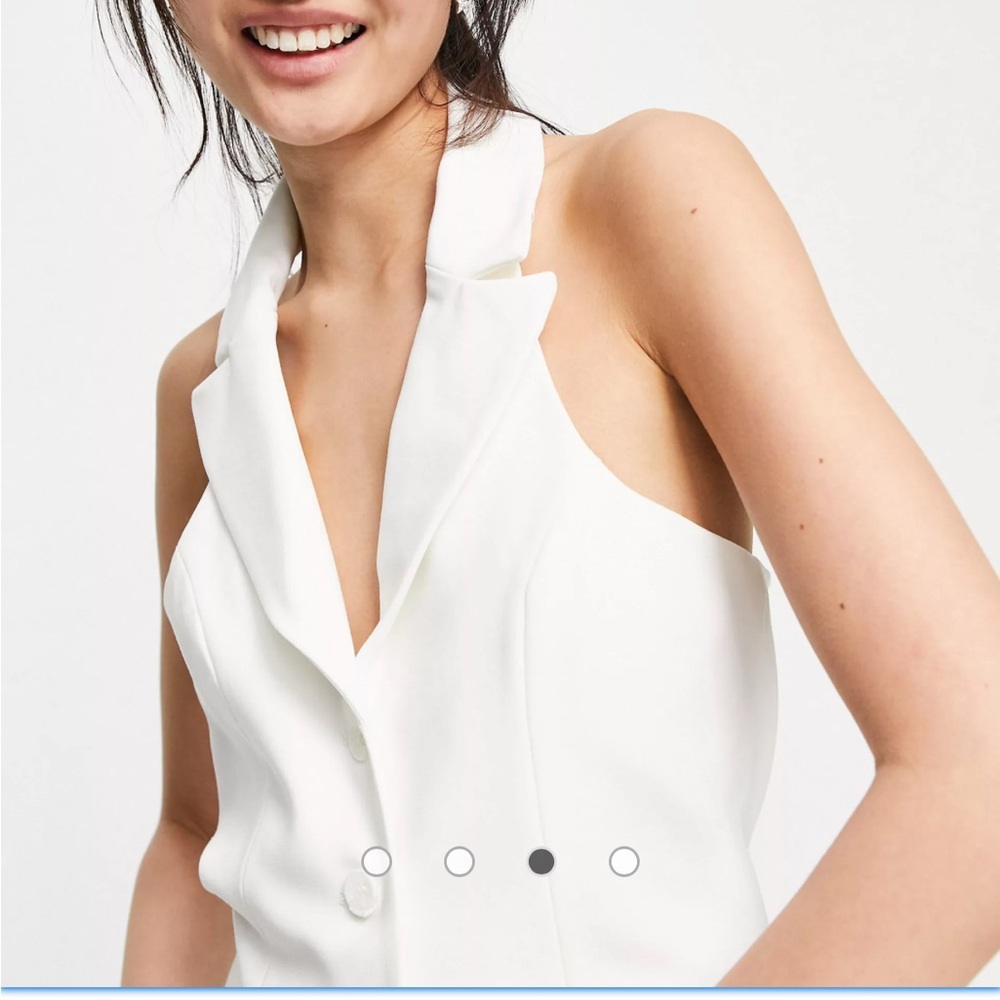 Y.A.S Exclusive Bridal matching tailored vest in white from ASOS